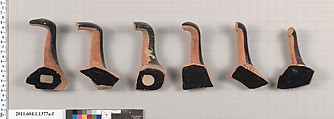 Terracotta fragments of kylikes (drinking cups), Terracotta, Greek, Attic