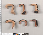 Terracotta fragments of kylikes (drinking cups), Terracotta, Greek, Attic