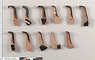 Terracotta fragments of kylikes (drinking cups), Terracotta, Greek, Attic