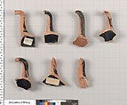 Terracotta fragments of kylikes (drinking cups), Terracotta, Greek, Attic