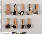 Terracotta fragments of kylikes (drinking cups), Terracotta, Greek, Attic