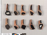 Terracotta fragments of kylikes (drinking cups), Terracotta, Greek, Attic