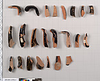 Terracotta fragments of kylikes (drinking cups), Terracotta, Greek, Attic