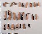 Terracotta fragments of kylikes (drinking cups), Terracotta, Greek, Attic