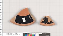 Terracotta fragments of kylikes (drinking cups), Terracotta, Greek, Attic