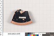 Terracotta fragment of a kylix (drinking cup), Terracotta, Greek, Attic