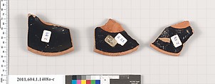 Terracotta fragments of kylikes (drinking cups), Terracotta, Greek, Attic