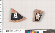 Terracotta fragments of kylikes (drinking cups), Terracotta, Greek, Attic