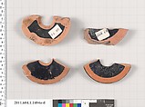 Terracotta fragments of kylikes (drinking cups), Terracotta, Greek, Attic