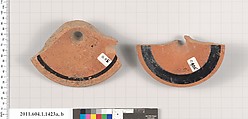 Terracotta fragments of kylikes (drinking cups), Terracotta, Greek, Attic