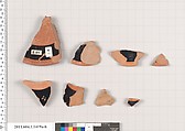 Terracotta fragments of kylikes (drinking cups), Terracotta, Greek, Attic