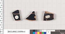 Terracotta fragments of kylikes (drinking cups), Terracotta, Greek, Attic