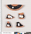 Terracotta fragments of kylikes (drinking cups), Terracotta, Greek, Attic