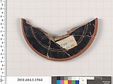 Terracotta fragment of a kylix (drinking cup), Terracotta, Greek, Attic