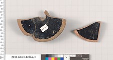 Terracotta fragments of kylikes (drinking cups), Terracotta, Greek, Attic