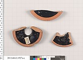 Terracotta fragments of kylikes (drinking cups), Terracotta, Greek, Attic