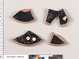 Terracotta fragments of kylikes (drinking cups), Terracotta, Greek, Attic