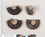 Terracotta fragments of kylikes (drinking cups), Terracotta, Greek, Attic