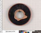 Terracotta fragment of a kylix (drinking cup), Terracotta, Greek, Attic