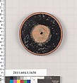 Terracotta fragment of a kylix (drinking cup), Terracotta, Greek, Attic