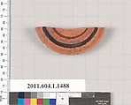 Terracotta fragment of a kylix? (drinking cup), Terracotta, Greek, Attic
