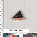 Terracotta fragment of a kylix (drinking cup), Terracotta, Greek, Attic