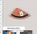 Terracotta fragment of a kylix (drinking cup), Terracotta, Greek, Attic