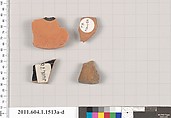 Terracotta fragments of kylikes (drinking cups), Terracotta, Greek, Attic