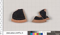 Terracotta fragments of kylikes (drinking cups), Terracotta, Greek, Attic