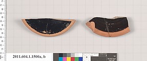 Terracotta fragments of kylikes (drinking cups), Terracotta, Greek, Attic