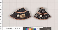 Terracotta fragments of kylikes (drinking cups), Terracotta, Greek, Attic