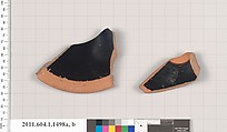 Terracotta fragments of kylikes (drinking cups), Terracotta, Greek, Attic
