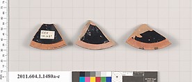 Terracotta fragments of kylikes (drinking cups), Terracotta, Greek, Attic