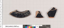 Terracotta fragments of kylikes (drinking cups), Terracotta, Greek, Attic