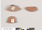 Terracotta fragments of kylikes (drinking cups), Terracotta, Greek, Attic