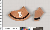 Terracotta fragments of kylikes (drinking cups), Terracotta, Greek, Attic
