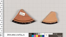 Terracotta fragments of kylikes (drinking cups), Terracotta, Greek, Attic