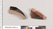 Terracotta fragments of kylikes (drinking cups), Terracotta, Greek, Attic