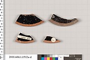Terracotta fragments of kylikes (drinking cups), Terracotta, Greek, Attic