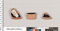 Terracotta fragments of kylikes (drinking cups), Terracotta, Greek, Attic