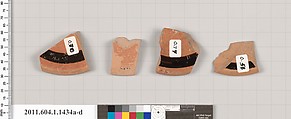 Terracotta fragments of kylikes (drinking cups), Terracotta, Greek, Attic