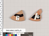 Terracotta fragments of kylikes (drinking cups), Terracotta, Greek, Attic
