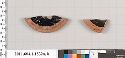 Terracotta fragments of kylikes (drinking cups), Terracotta, Greek, Attic