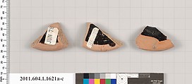 Terracotta fragments of kylikes (drinking cups), Terracotta, Greek, Attic