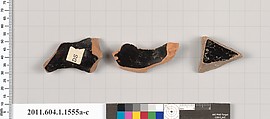 Terracotta fragments of kylikes (drinking cups), Terracotta, Greek, Attic