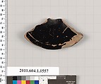 Terracotta fragment of a kylix (drinking cup), Terracotta, Greek, Attic