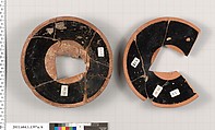 Terracotta fragments of kylikes (drinking cups), Terracotta, Greek, Attic