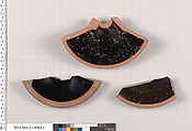 Terracotta fragments of kylikes (drinking cups), Terracotta, Greek, Attic