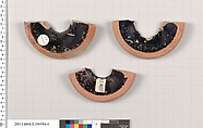 Terracotta fragments of kylikes (drinking cups), Terracotta, Greek, Attic