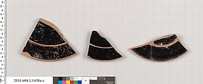Terracotta fragments of kylikes (drinking cups), Terracotta, Greek, Attic